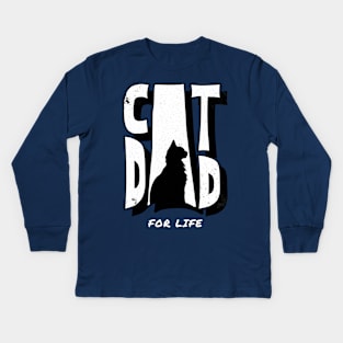 Cat Dad Kids Long Sleeve T-Shirt